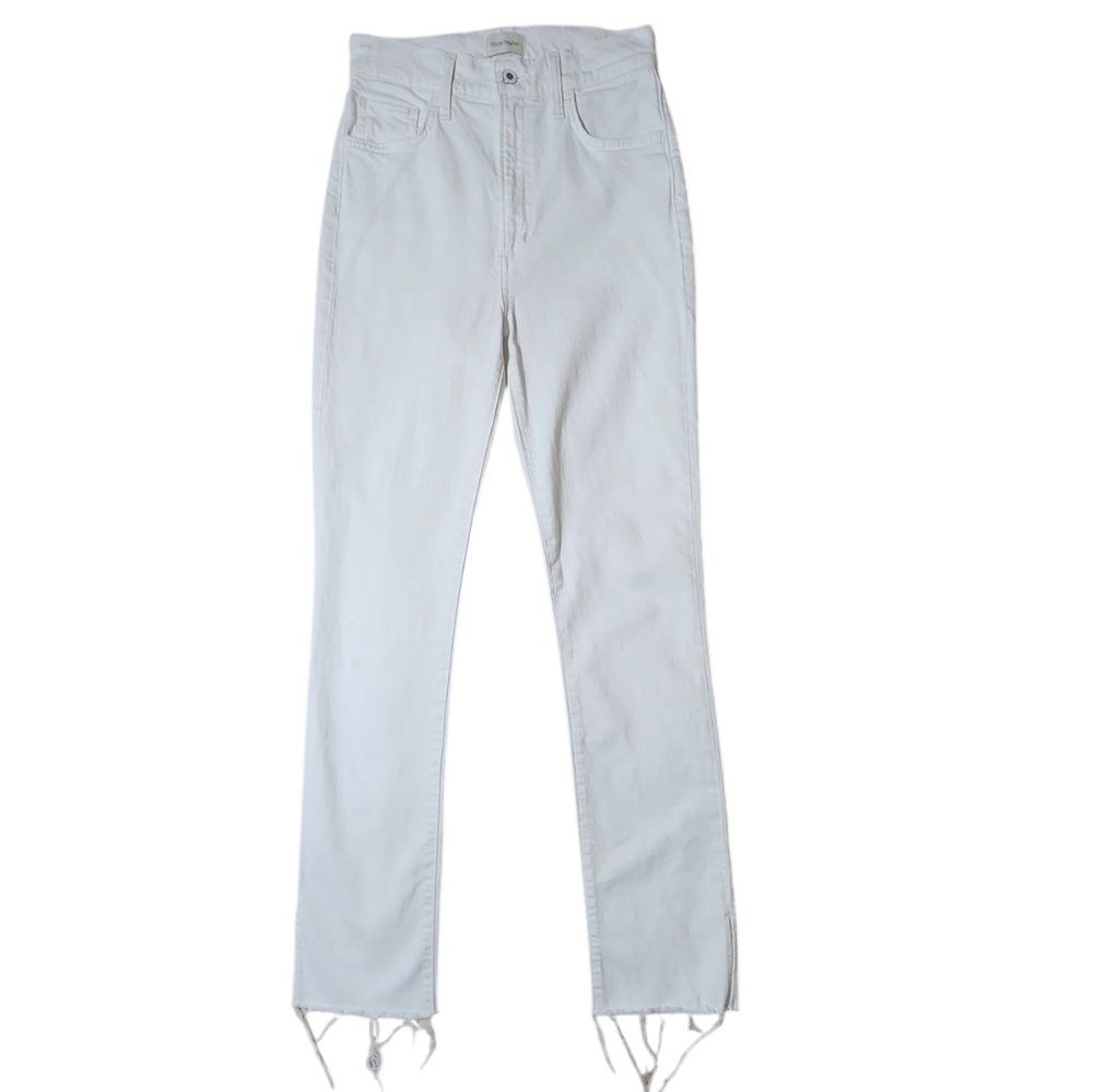 Favorite Daughter Valentina Tower High Rise Cigarette Jeans W27 Bahamas White - Picture 3 of 13